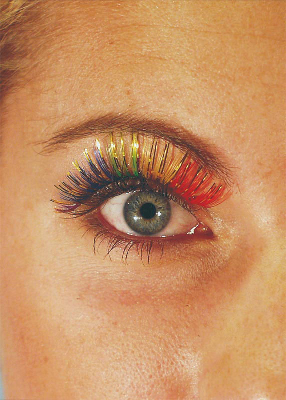 Eyelashes+Adhesive, Rainbow Smiffys fancy dress