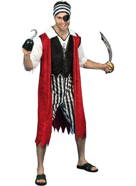 Pirate King Costume, Deluxe, Velour Smiffys fancy dress