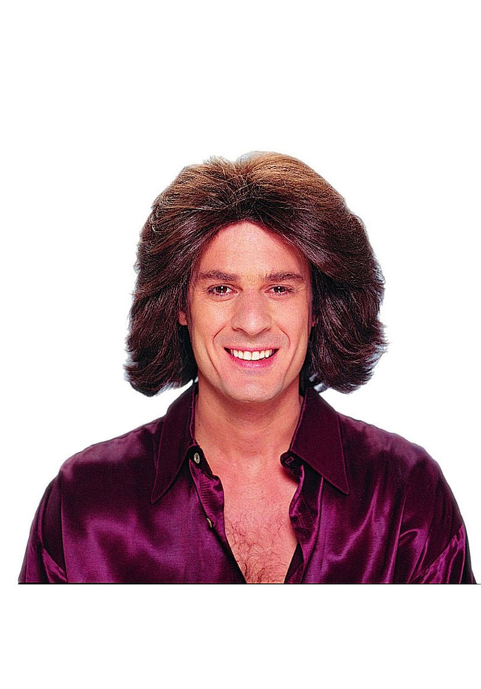 70's Feathered Brown Deluxe Wig
