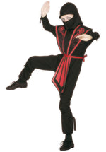 Ninja Red/Black Costume, Childrens Fancy Dress