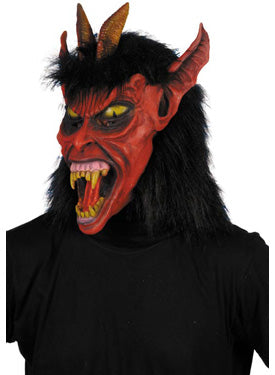 Beelzebub Mask, With Fur Hair Smiffys fancy dress
