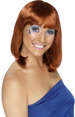 Straight Wair Wig With Fringe - Auburn Party Wig