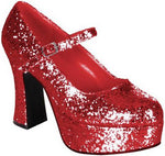 Dolly Shoes, Red Glitter S/M