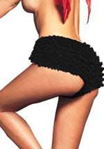 Ruffle Panties - Black, Leg Avenue™