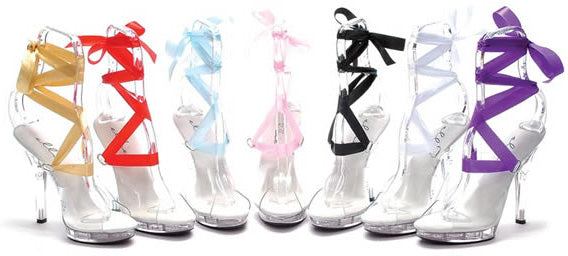 Fever Dancing Girl Shoe with Coloured Ribbons