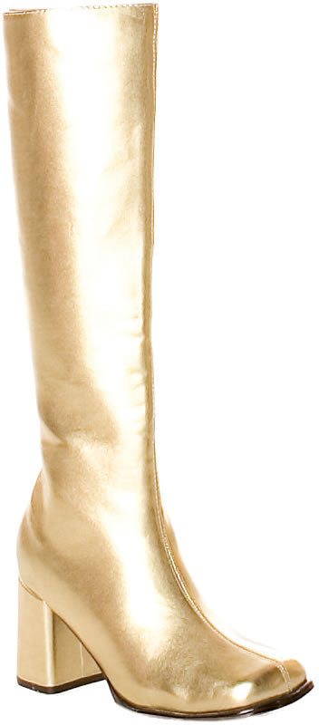 Gogo 60's Style Boots, Gold
