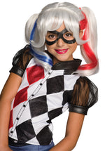 Iconic pigtails Harley Quinn wig for girls