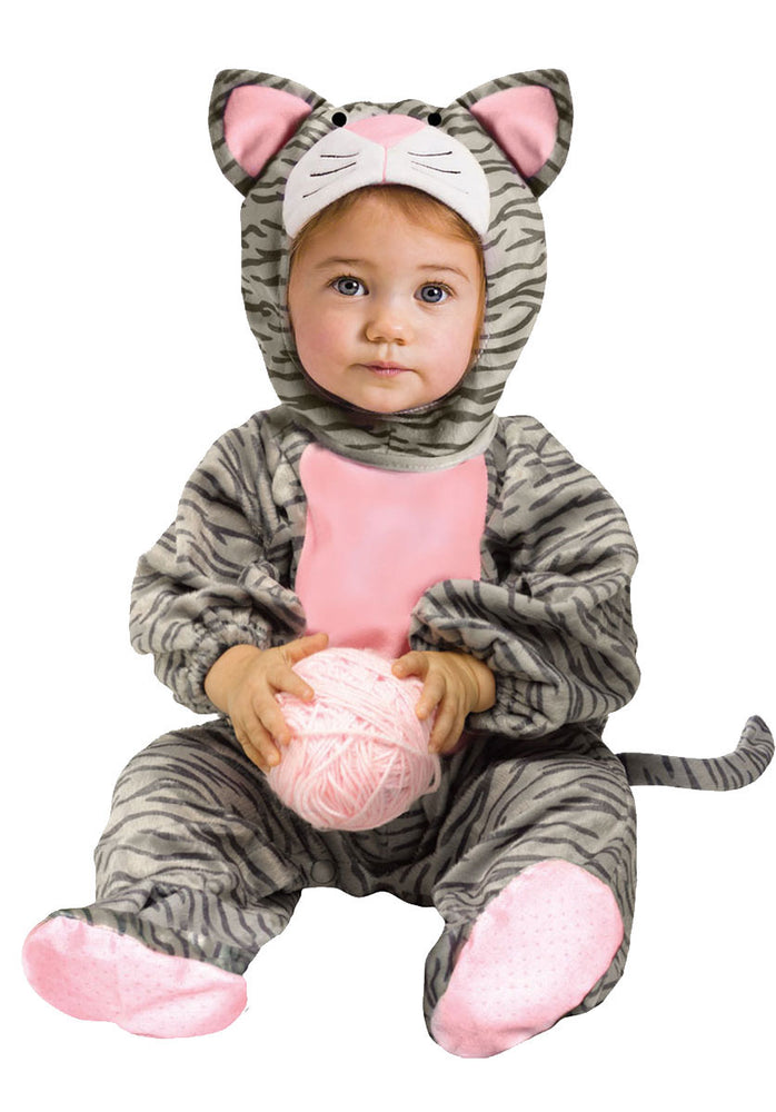 Baby Soft Cuddly Grey Pink Kitty Costume