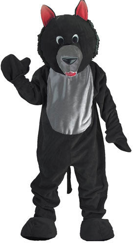 Mascot Black Wolf  Costume, Animal Fancy Dress