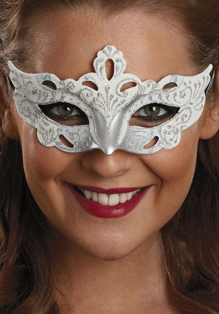 Bianca White & Silver Eye Mask