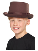 Kids Top Hat, Brown