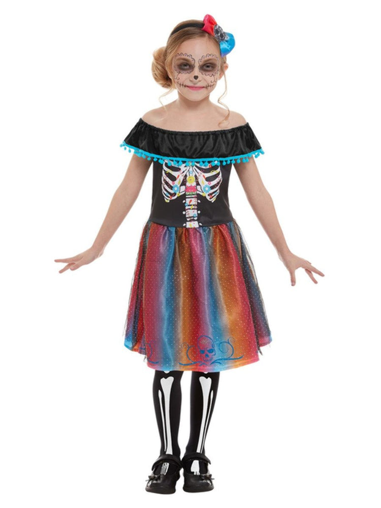 Smiffys Neon Day of The Dead Girl Costume - 50788