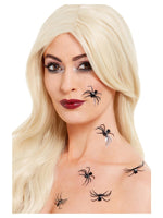 Smiffys Smiffys Make-Up FX, 3D Spider Stickers - 50817