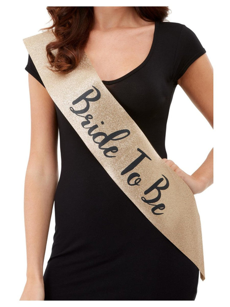 Bride To Be Sash Gold and Black