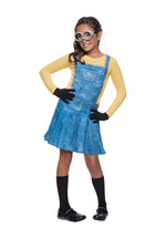 Girls Official Minions Dungaree Dress Costume Halloween
