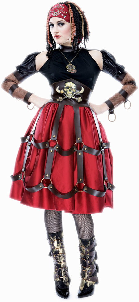 Pirate Wench Costume - Red Dress