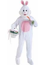 Mascot Easter Bunny Costume, White Rabbit Fancy Dress
