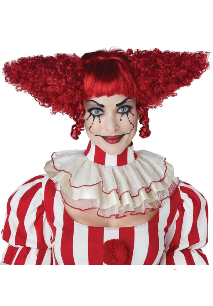Creepy Clown Wig - Dark Red
