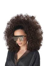 3/4 Curly Fall Wig - Brunette