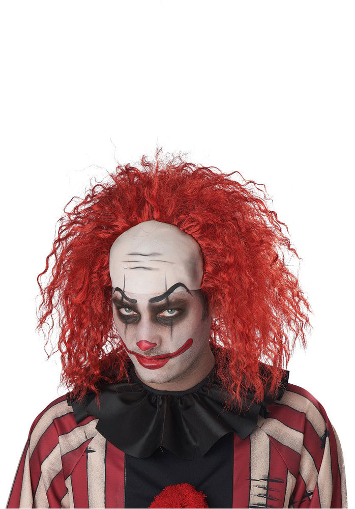 Clown Pattern Baldness Red Wig