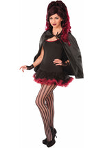 Hooded Spider Witch Vampire  Cape in Black