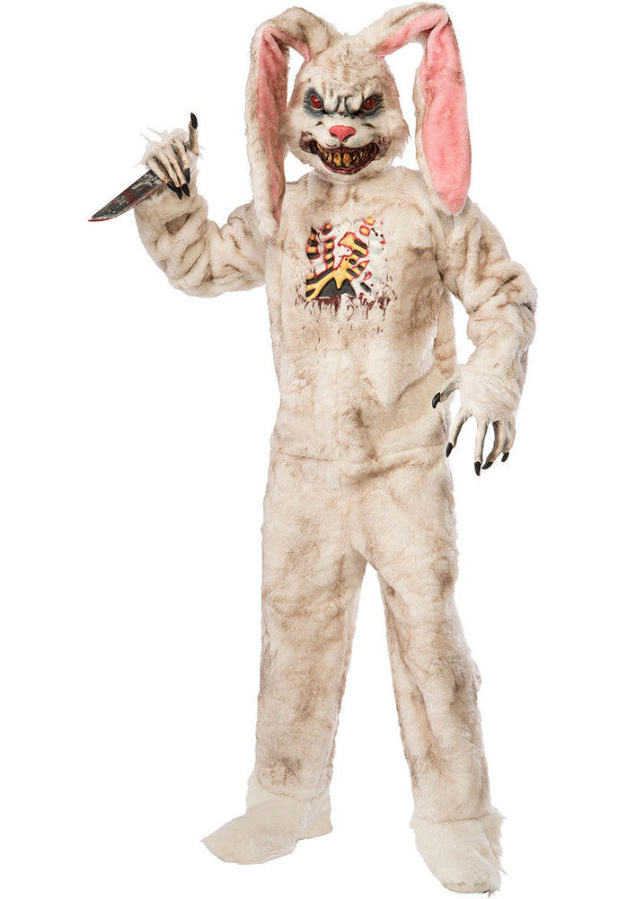 Killer White Rabbit Evil Easter Bunny Adult Unisex Dress