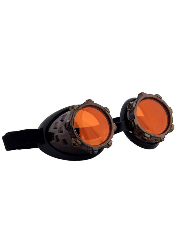 Cybersteam Gold Goggles with Orange Lenses