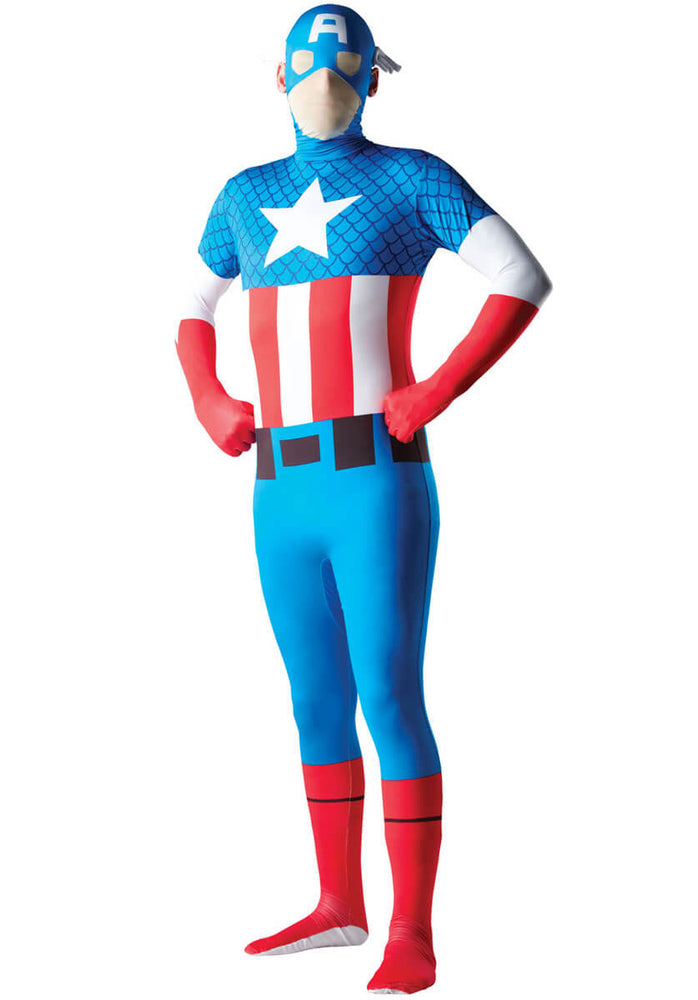 Captain America Second Skin Costume Marvel Fancy Dress