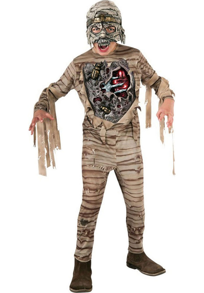 Child Mummy Costume Litghts up and Makes Sound Effects