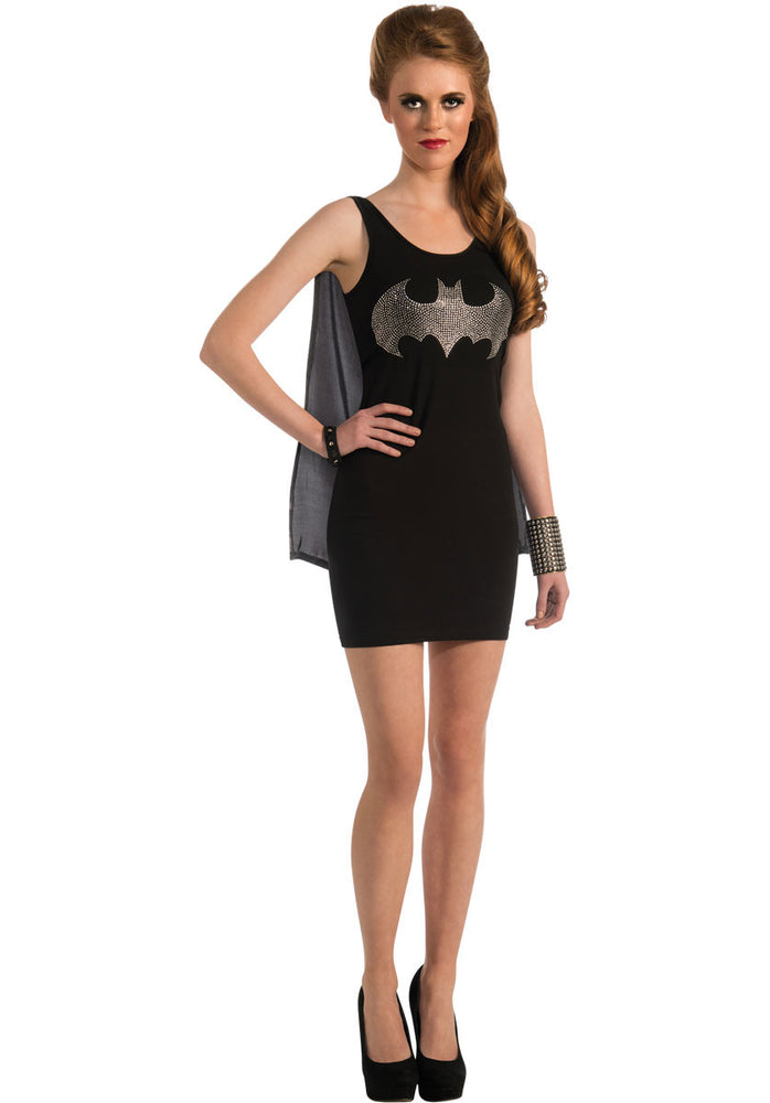 Batgirl Tank Dress Costume with Rhinestone Logo