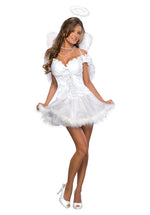Adult Heaven Sent Costume, Ladies Saucy Angel Fancy Dress