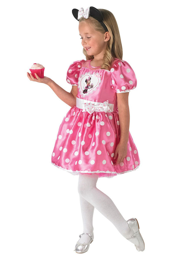 Kids Minnie Mouse Cupcake Costume Deluxe in Pink