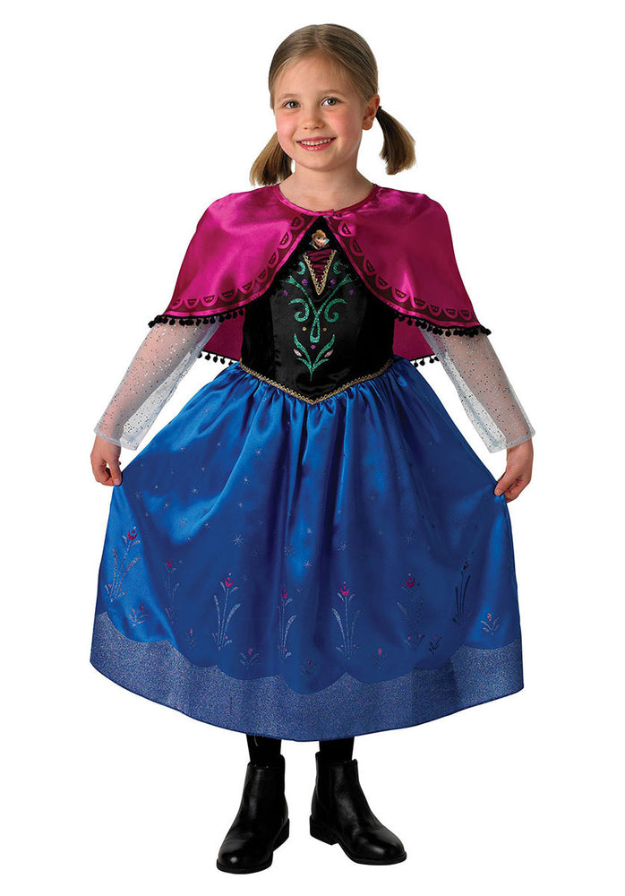 Kids Anna Costume, Licensed Deluxe Disney Frozen Fancy Dress
