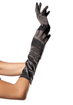 Elbow Length Satin Gloves Black, Leg Ave?