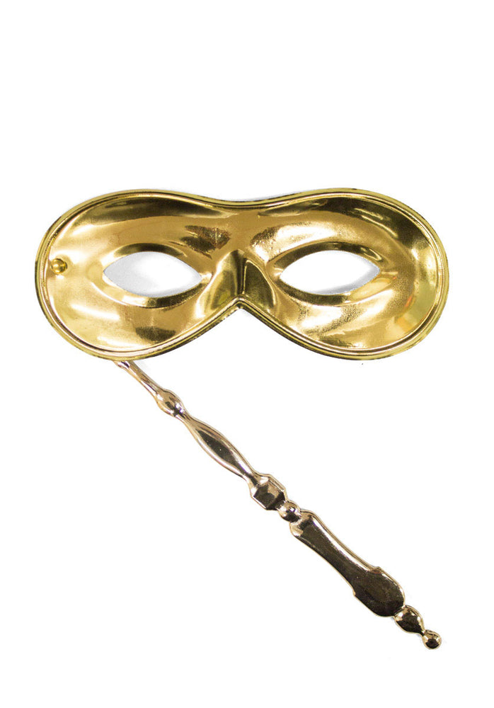 Las Vegas Eyemask Gold MetalOnStick(69) Smiffys fancy dress