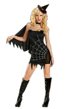 Sexy Spider Web Dark Witch Costume,