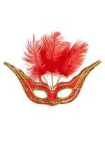 Gran Gala Feather Eyemask - Red
