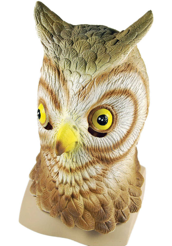 Adult Owl Mask, Full Head made of Rubber