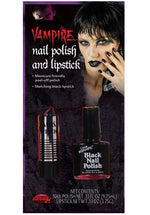 Black Nail Polish with Lipstick