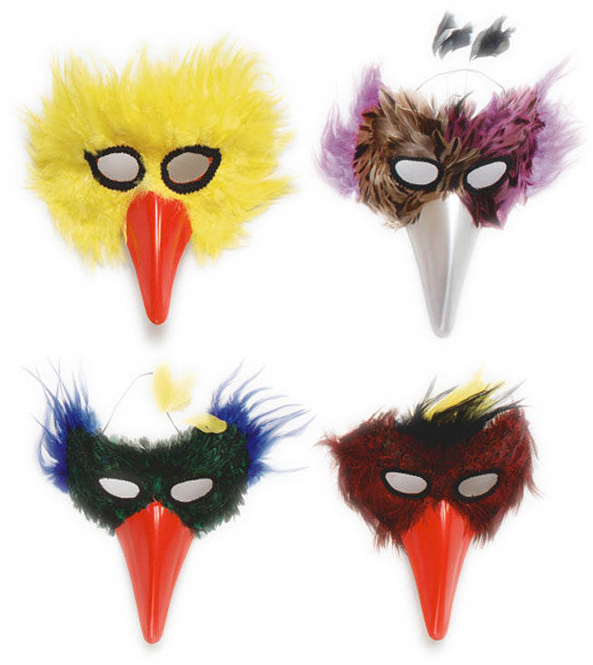 Bird Feather Eye Mask - Assorted Colours