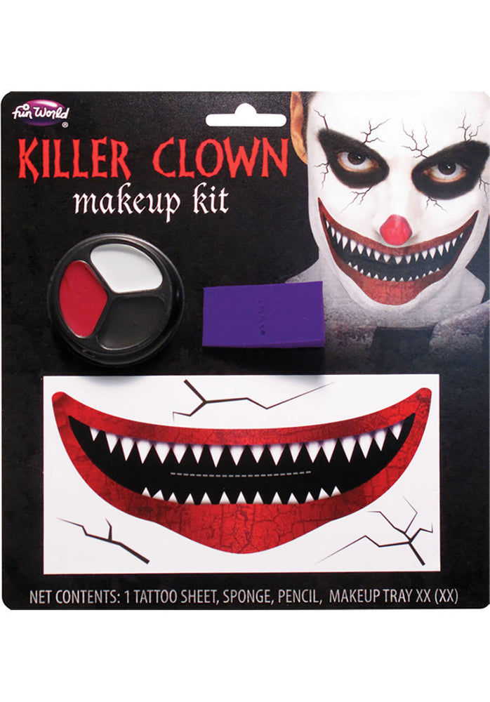 Evil Killer Clown Make Up Fancy Dress Kit
