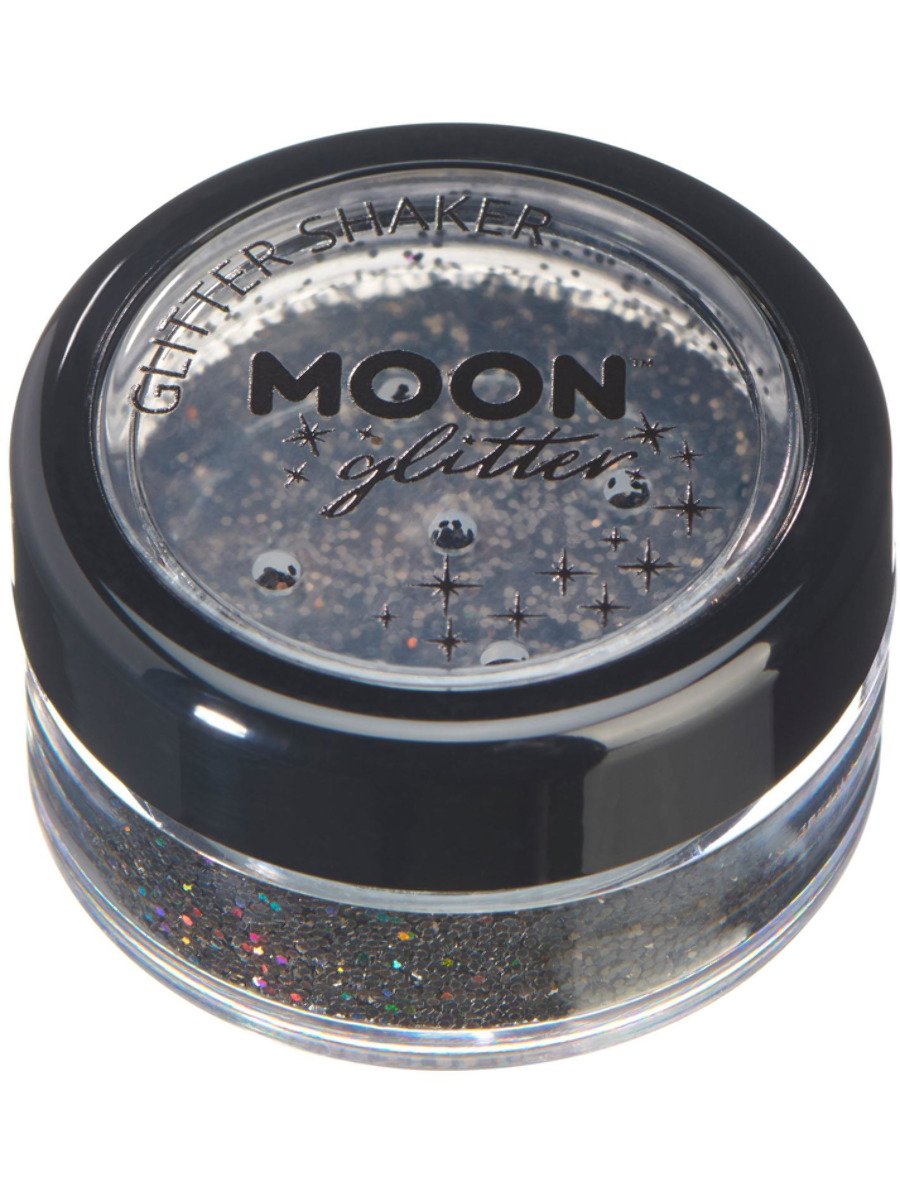 Moon Creations Holographic Glitter Shakers, Black, Single, 5g