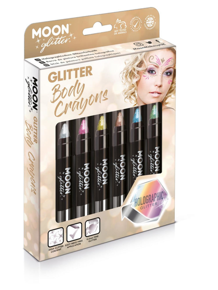 Moon Glitter Holographic Body Crayons - Assorted