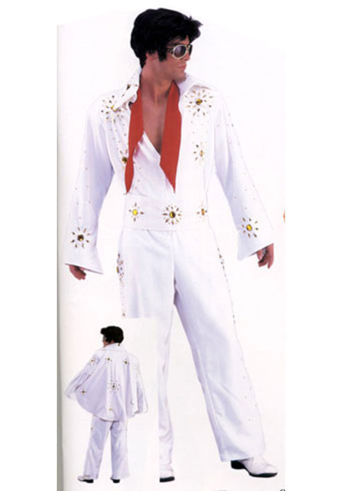 Elvis White/Red Fancy Dress Costume H65-66