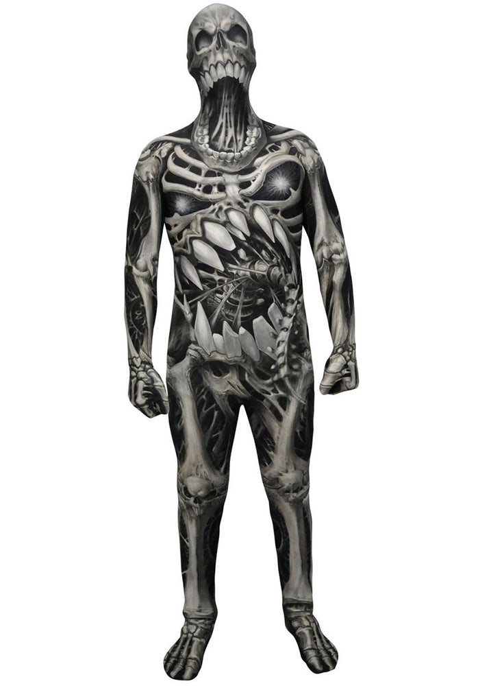 Childrens Angry Skeleton Skull and Bones Scary Morphsuit Halloween