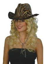 Cowboy Felt Hat Tiger Print