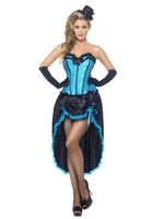 Smiffys Burlesque Dancer Costume, Blue - 22188
