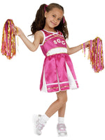 Smiffys Cheerleader Costume, Child, Pink - 38645