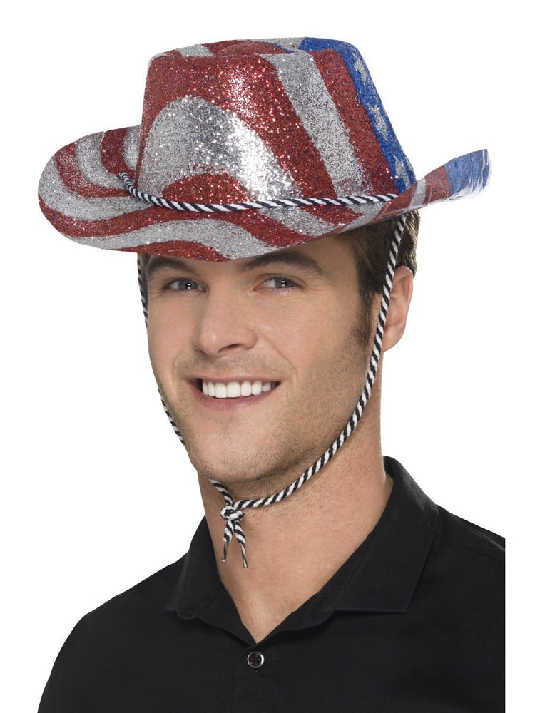 Cowboy Glitter Hat, Stars/Stripes