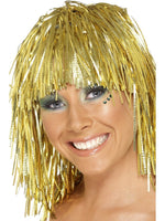 Tinsel Cyber Gold Wig